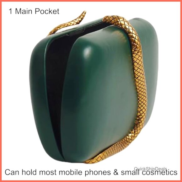 PU Leather Evening Bag with Detachable Chain Crossbody Clutch Purse